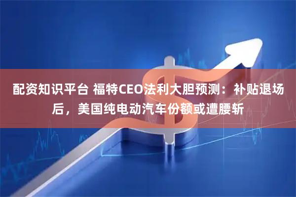 配资知识平台 福特CEO法利大胆预测：补贴退场后，美国纯电动汽车份额或遭腰斩